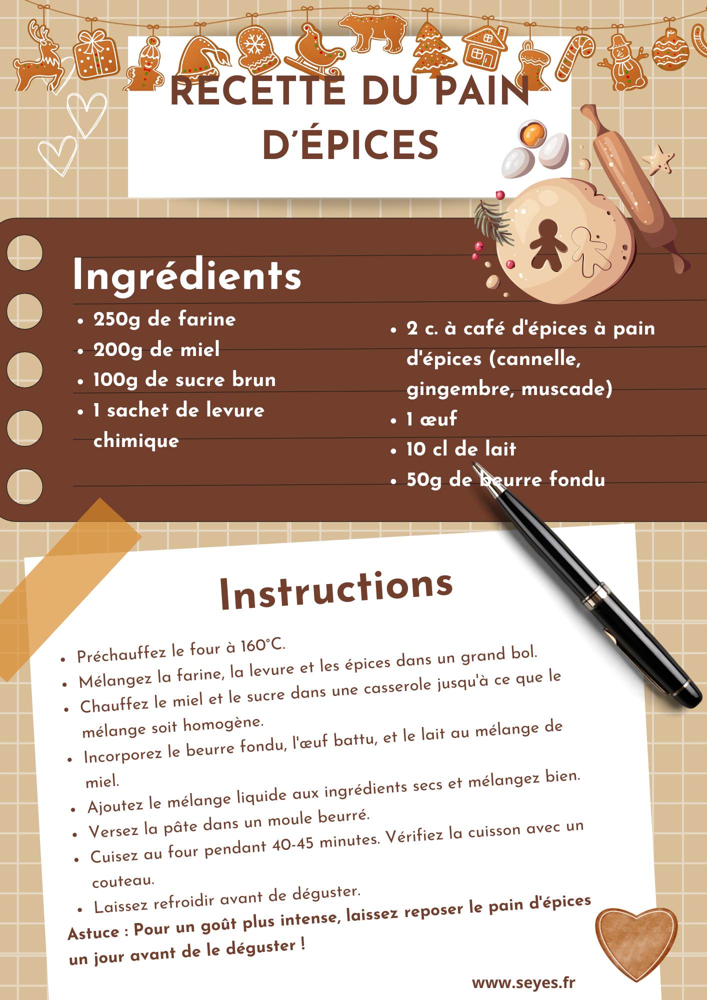DIY recette du pain d'épices