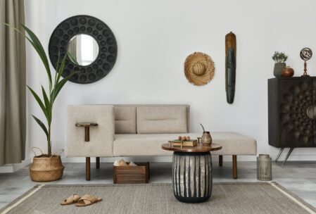 Interior design of ethnic style living room